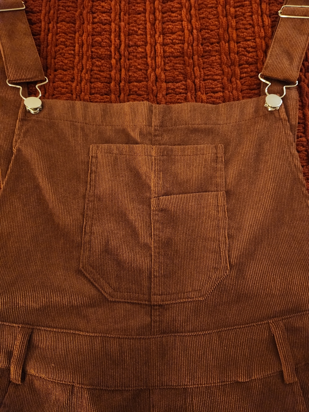 Cider Corduroy Short Overalls - Picture 3 of 8